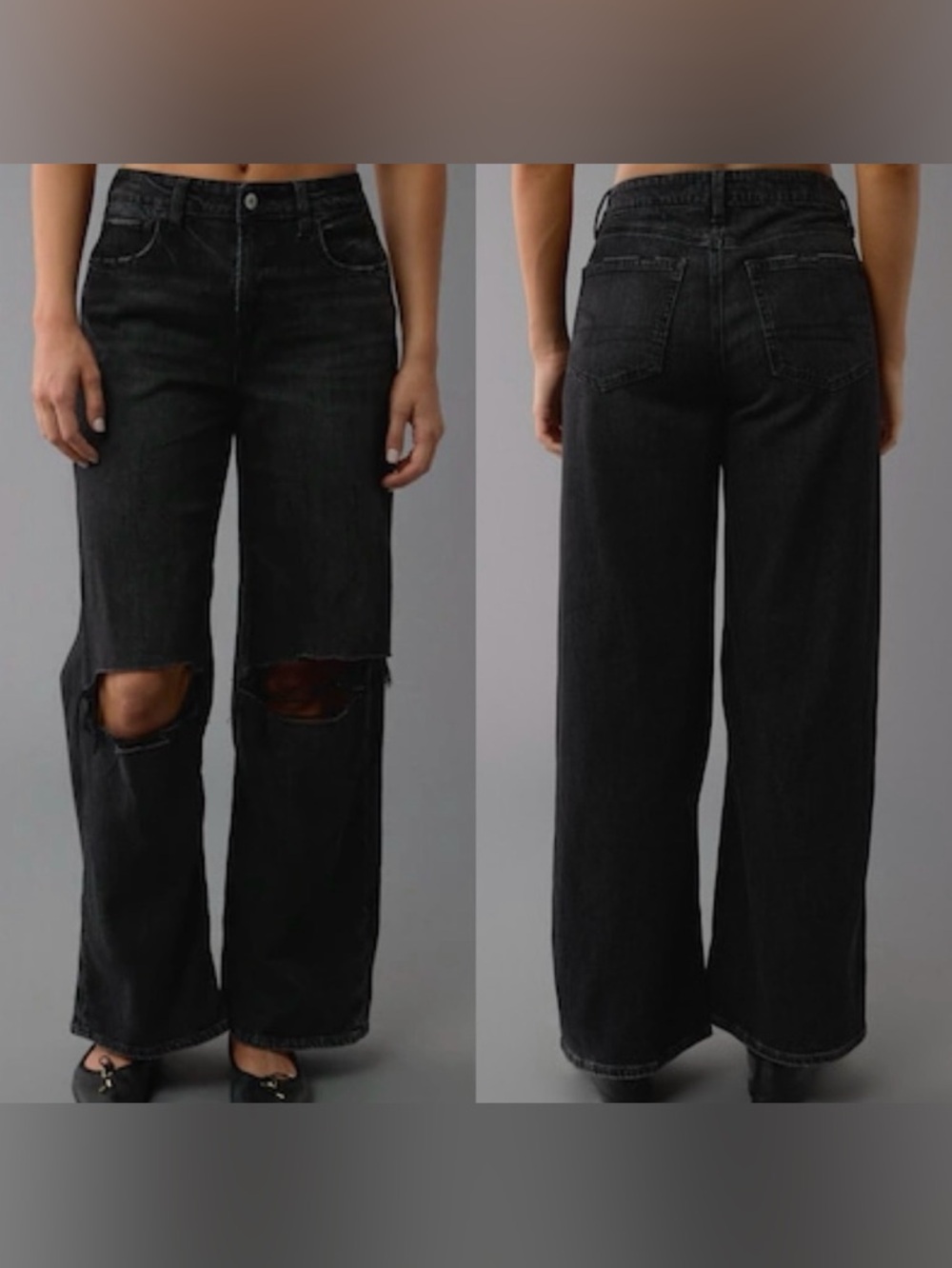 AE Dreamy Drape Stretch Super High-Waisted Baggy Wide-Leg Jean -10